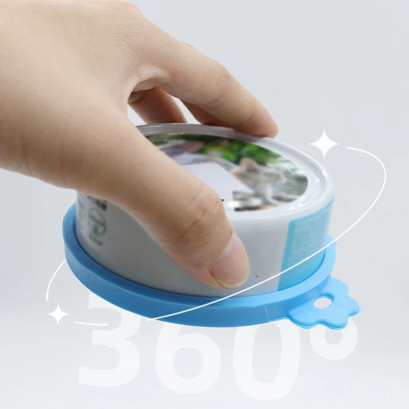 Coperchi Riutilizzabili per Cibo Animali in Silicone – Set 2 Pezzi con Cucchiaio