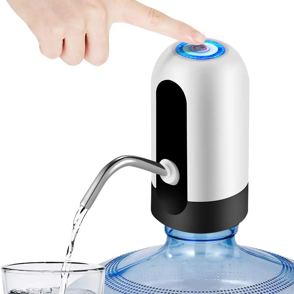 1 pzbianco/nero pompa per bottiglia d'acqua ricarica USB interruttore automatico distributore di bevande ricarica un clic interruttore automatico distributore di pompa per bevande