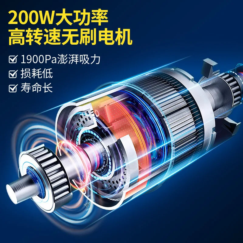 Aspirapolvere Portatile Senza Fili per Auto – Pulizia Rapida Interni e Dettagli