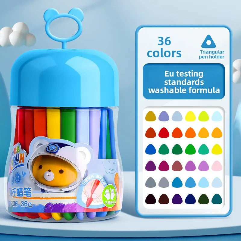 48 Pastelli Lavabili a Doppia Punta – Fusto Triangolare, Non Tossici per Bambini