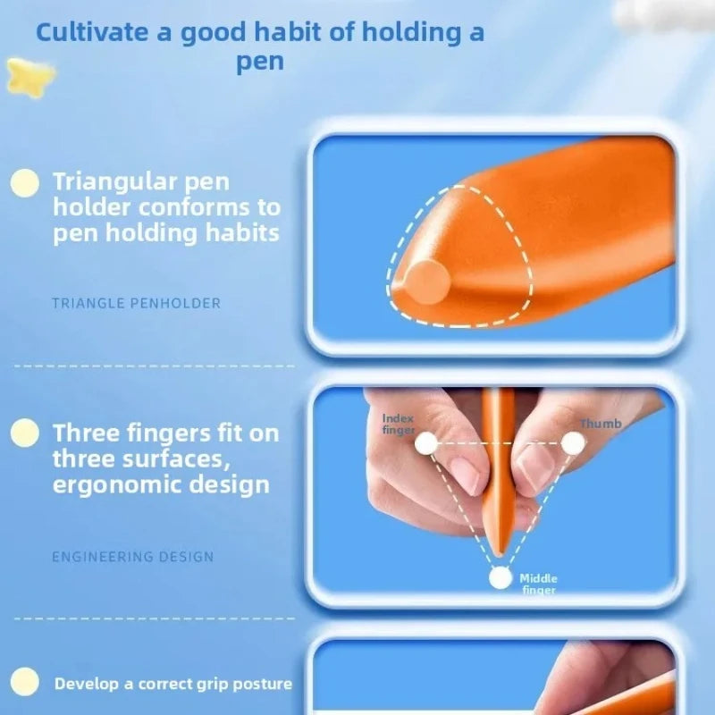 48 Pastelli Lavabili a Doppia Punta – Fusto Triangolare, Non Tossici per Bambini