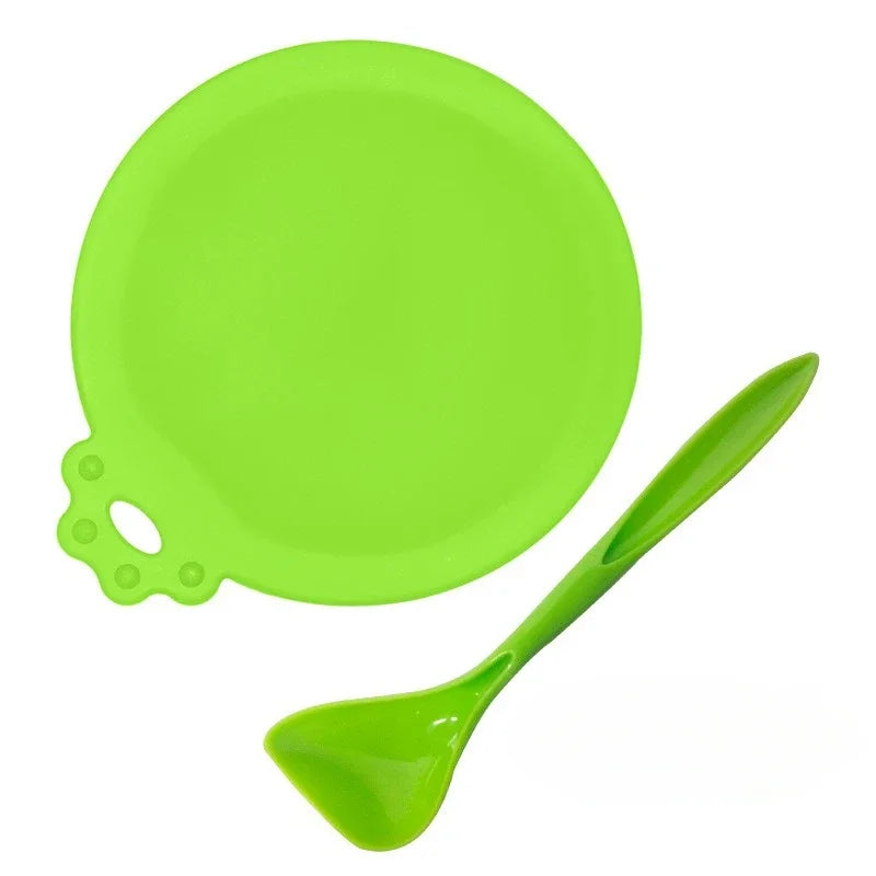 Coperchi Riutilizzabili per Cibo Animali in Silicone – Set 2 Pezzi con Cucchiaio
