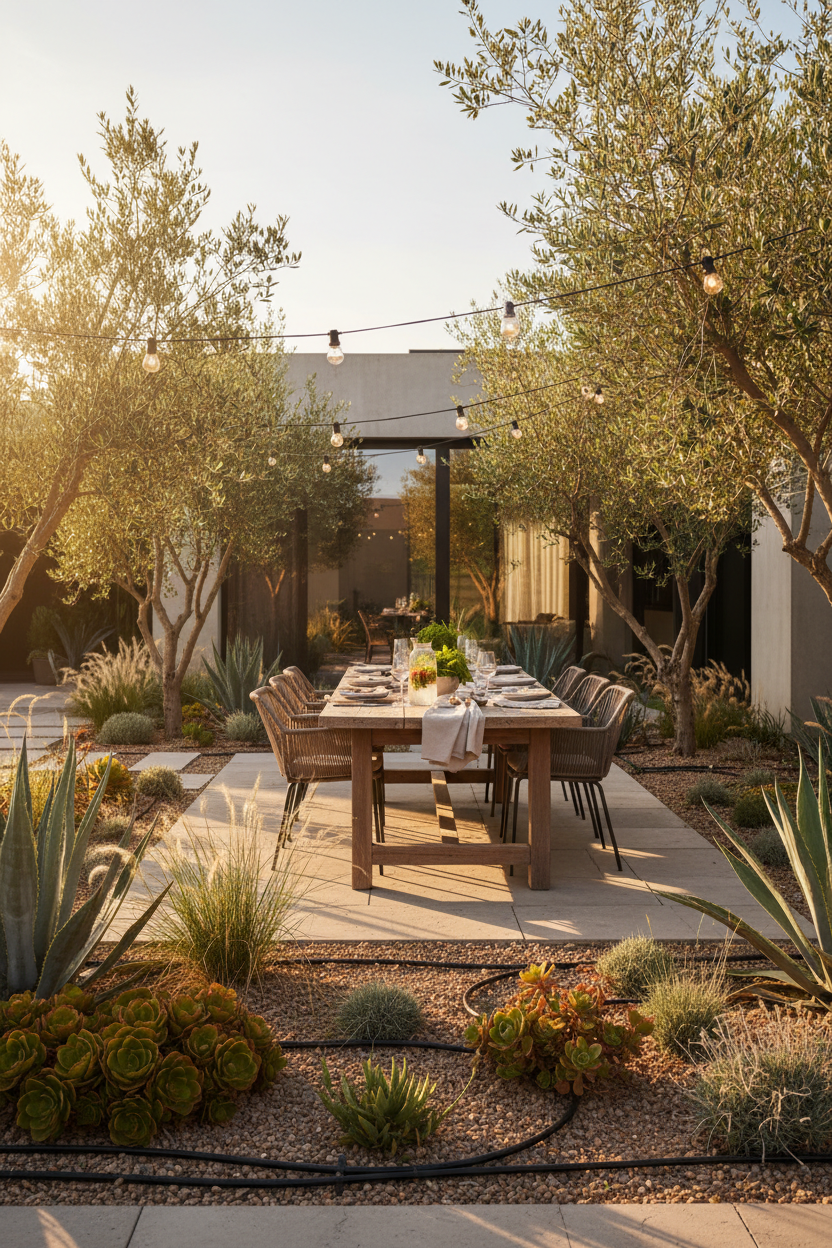 Giardino con prodotti