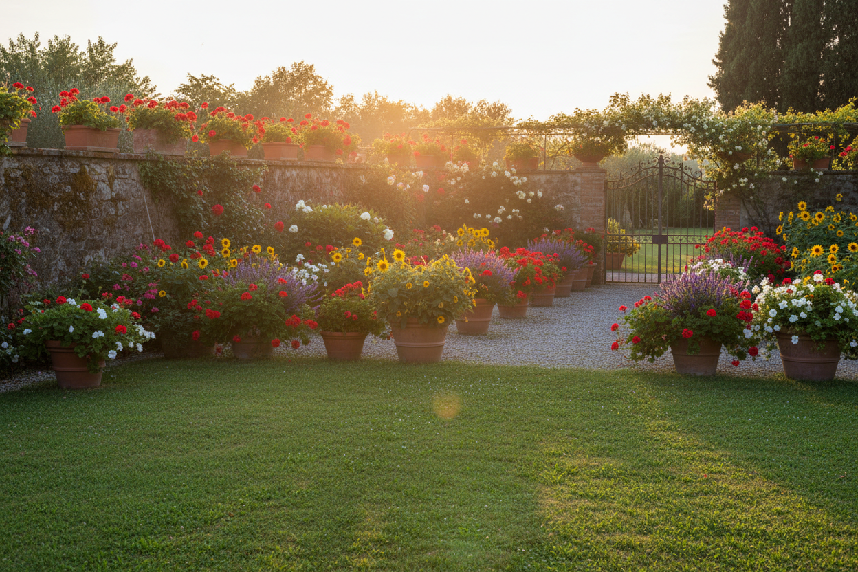 Giardino italiano realistico
